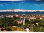Planisfero 335-Panorama delle Alpi carta murale cm 400x50